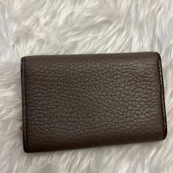 Authentic Gucci leather trifold  keychain cardholder Cute handwritten logo - Picture 5 of 16